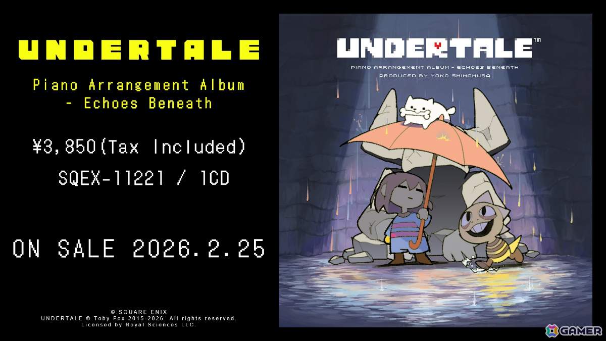 「UNDERTALE」10周年を記念してスクエニとのコラボTシャツが発売！サンズ＆チョコボなどの描き下ろしイラストがデザインされた全5種の画像11