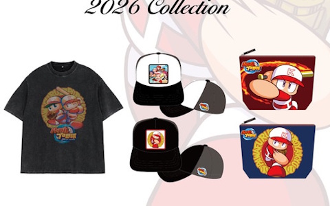 「パワフルプロ野球」のさがらポーチ、Tシャツ、キャップが5月下旬より順次発売！パワプロくん躍動感あるデザインに注目