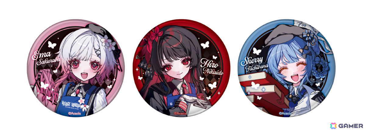 魔法少女ノ魔女裁判　缶バッジセット　橘シェリー＋遠野ハンナ 魔法少女ノ魔女裁判」×ヴィレッジヴァンガードによるコラボグッズのEC