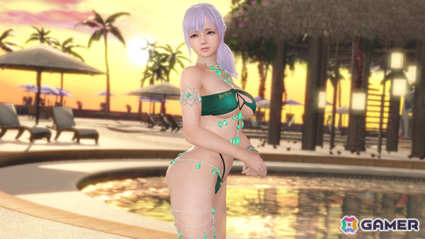 「DEAD OR ALIVE XVV」セクシー&ゴージャスなSSR水着「グリッターグリーン」がトレンドコーデガチャに登場!の画像