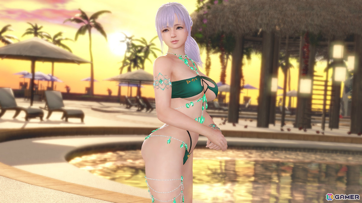 「DEAD OR ALIVE XVV」セクシー＆ゴージャスなSSR水着「グリッターグリーン」がトレンドコーデガチャに登場！の画像3