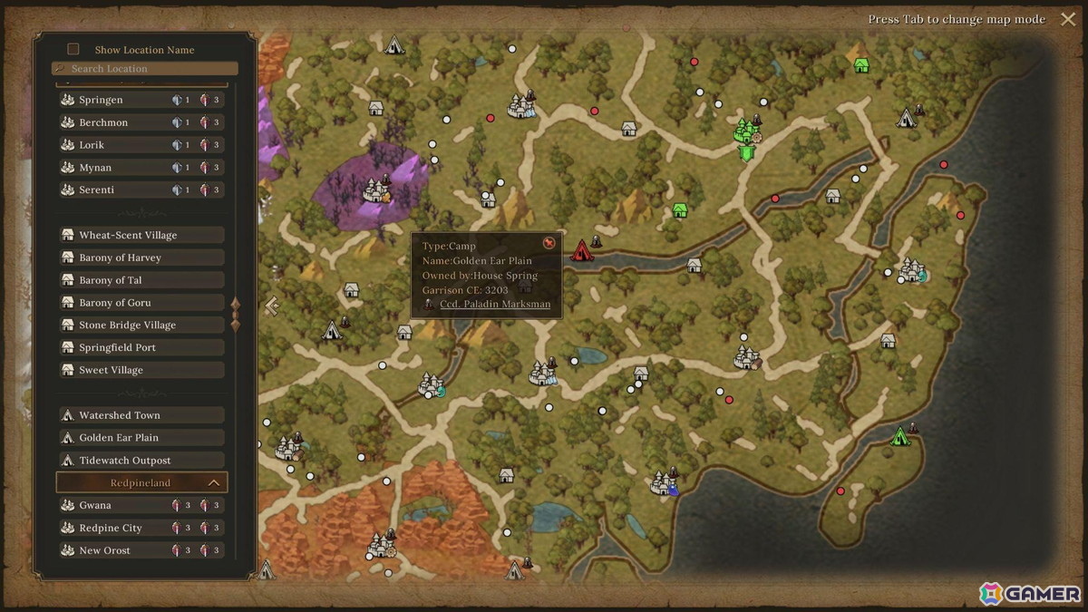 Crown and Adventure 指揮モードのUI