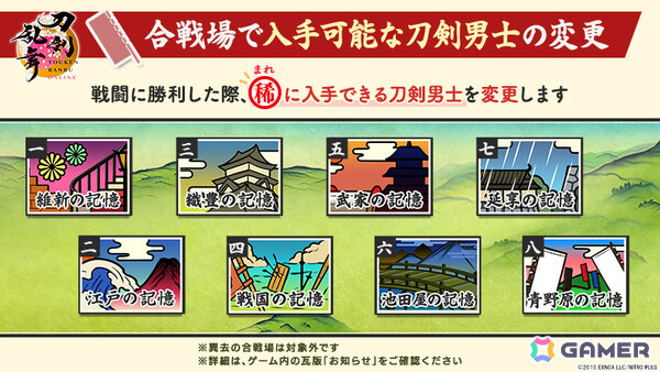「刀剣乱舞ONLINE」鍛刀で入手可能な刀剣男士が31振り追加！御伴散歩には着せ替え機能が実装の画像3