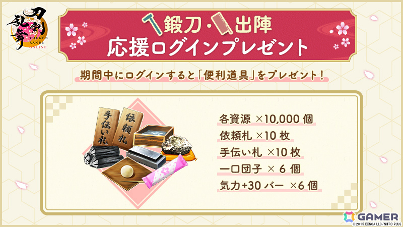 「刀剣乱舞ONLINE」鍛刀で入手可能な刀剣男士が31振り追加！御伴散歩には着せ替え機能が実装の画像
