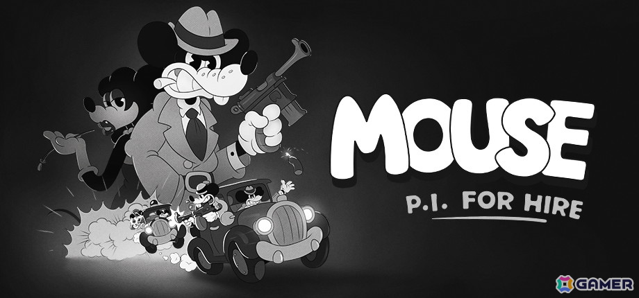 白黒カートゥーンアクションシューター「MOUSE: やとわれの探偵」国内向けPS5/Switch2パッケージ版が7月9日に発売！ダウンロード版は4月16日に配信予定の画像