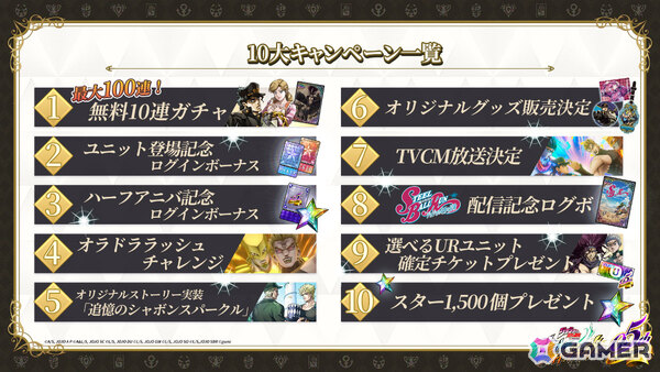 「ジョジョの奇妙な冒険 オラオラオーバードライブ」0.5周年記念キャンペーンが開催！承太郎とDIOがオラドラフェス限定ユニットとして登場の画像3