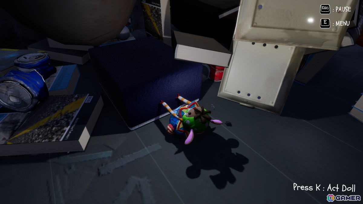 evoke: The Rules of Toysのゲームプレイ画面、隠れるパッチ