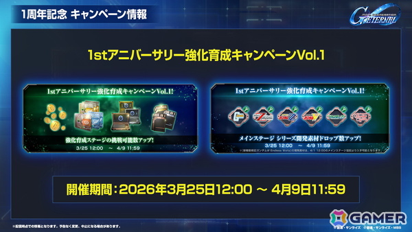 「SDガンダム ジージェネエターナル」メインステージ「機動戦士ガンダム00」(後半)と「新機動戦記ガンダムW Endless Waltz」の追加など1周年情報が公開!の画像