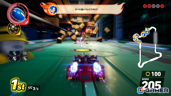 「ソニックレーシング クロスワールド」有償DLC第4弾“ロックマン パック”試遊レポ：専用アイテム「ロックバスター」でワイリーキャッスルを攻略！の画像11