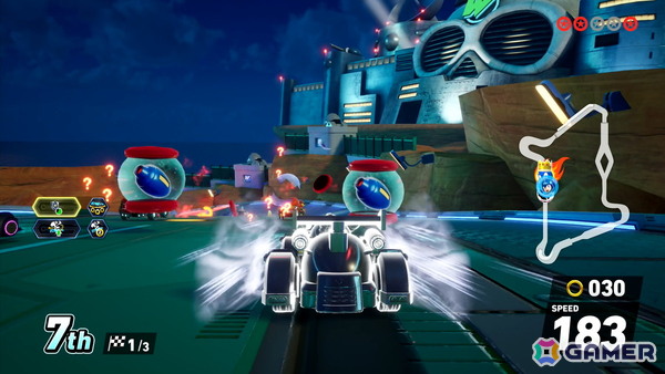 「ソニックレーシング クロスワールド」有償DLC第4弾“ロックマン パック”試遊レポ：専用アイテム「ロックバスター」でワイリーキャッスルを攻略！の画像9