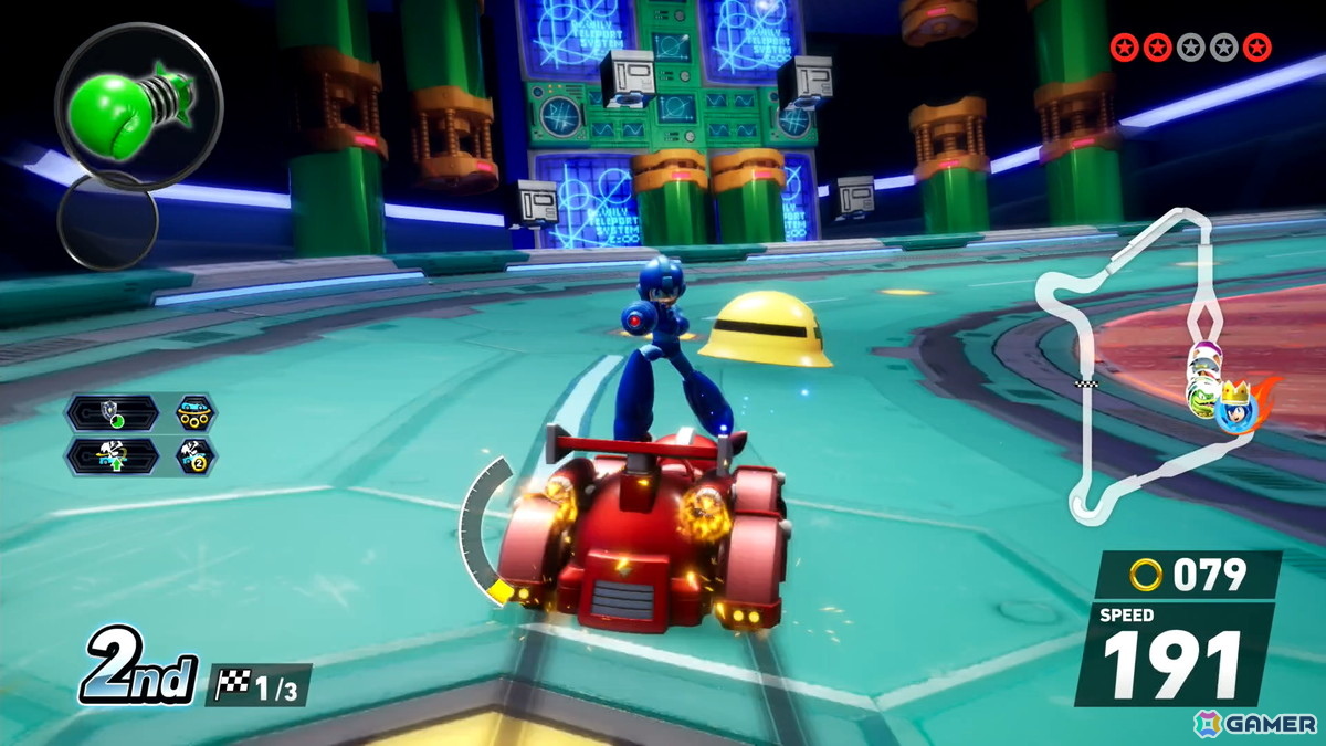 「ソニックレーシング クロスワールド」有償DLC第4弾“ロックマン パック”試遊レポ：専用アイテム「ロックバスター」でワイリーキャッスルを攻略！の画像12