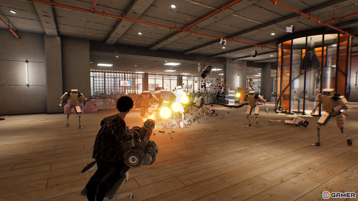 オフィスチェアで爆走する爽快アクション「Last Man Sitting」がSteamで配信!なぜオフィスチェアなのかは気にしてはいけないの画像