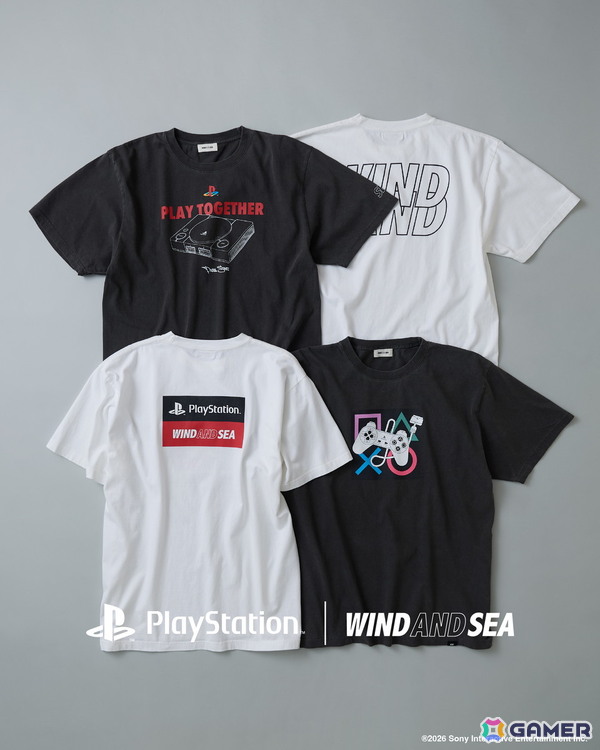 WIND AND SEAとプレイステーションのコラボコレクション第2弾が発表!初代PSを意識したデザインのアイテムを展開の画像