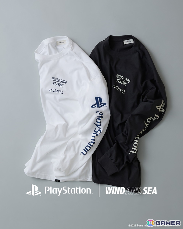 WIND AND SEAとプレイステーションのコラボコレクション第2弾が発表!初代PSを意識したデザインのアイテムを展開の画像