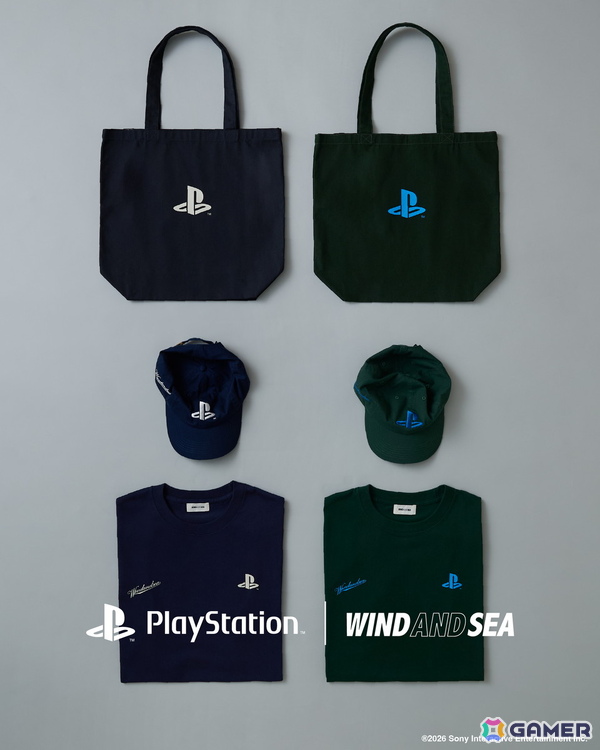 WIND AND SEAとプレイステーションのコラボコレクション第2弾が発表!初代PSを意識したデザインのアイテムを展開の画像