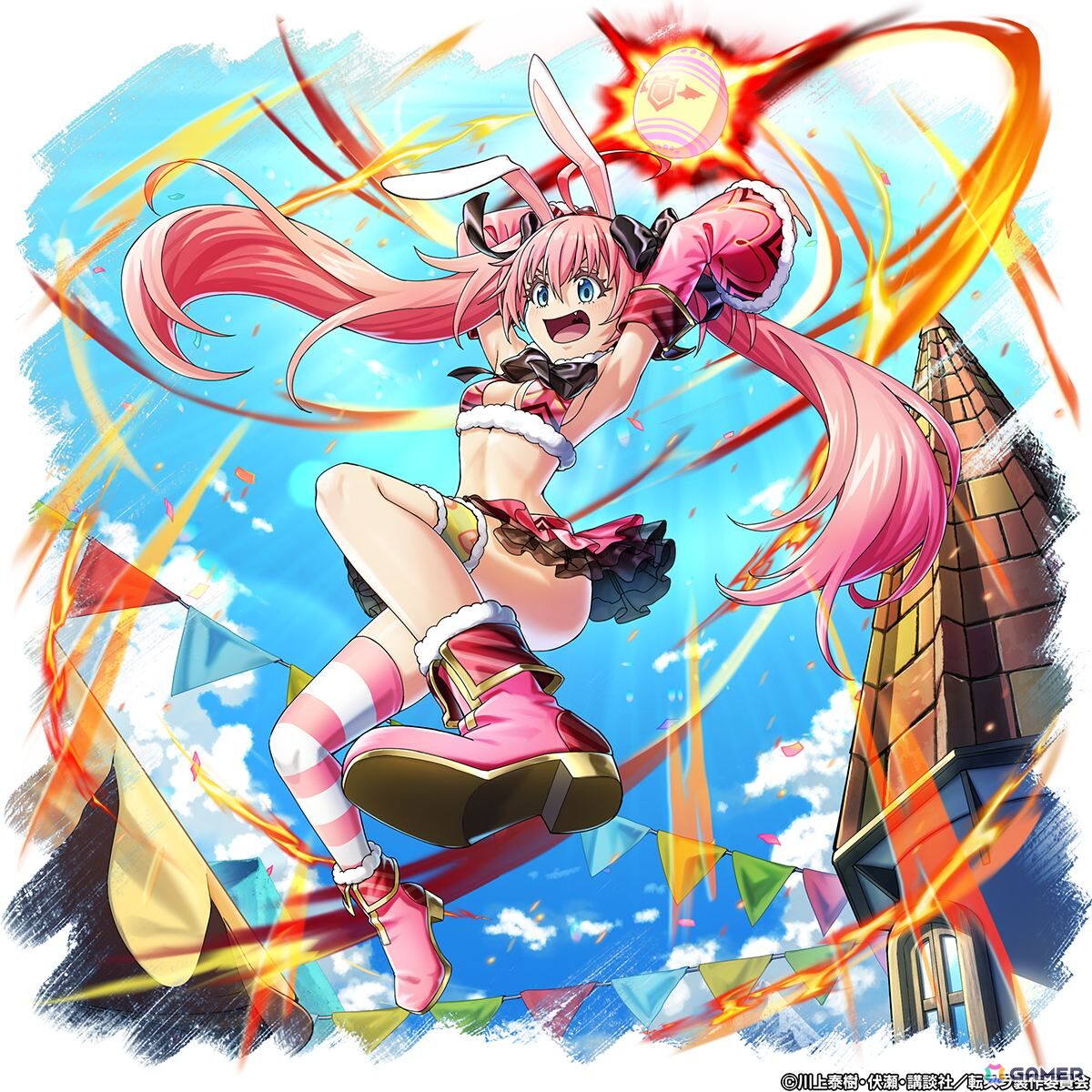 「グラサマ」×「転スラ」コラボ第5弾にリムルとミリムがイースターverで登場！コラボオリジナルストーリーもの画像3