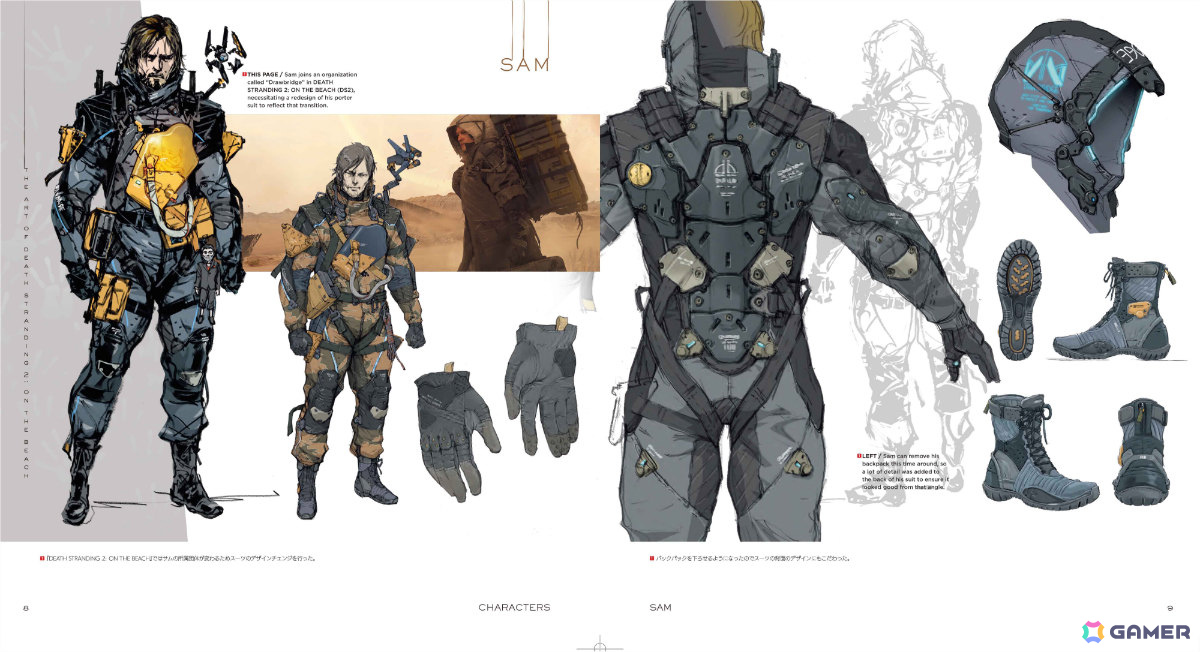 「DEATH STRANDING 2: ON THE BEACH」公式アートブックが発売！登場人物やエネミー、フィールド、装備品、メカニックなどのアートを240ページに収録の画像