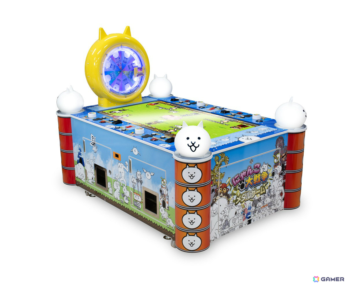 にゃんこ大戦争 メダルゲームのゲームプレイ画面