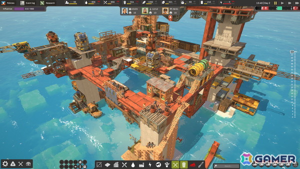 積み上げるだけでは崩れてしまう海上都市建設シム「崩壊都市」がSteamで配信！ふたつの意味でバランス感覚が重要なゲーム性が魅力の画像2