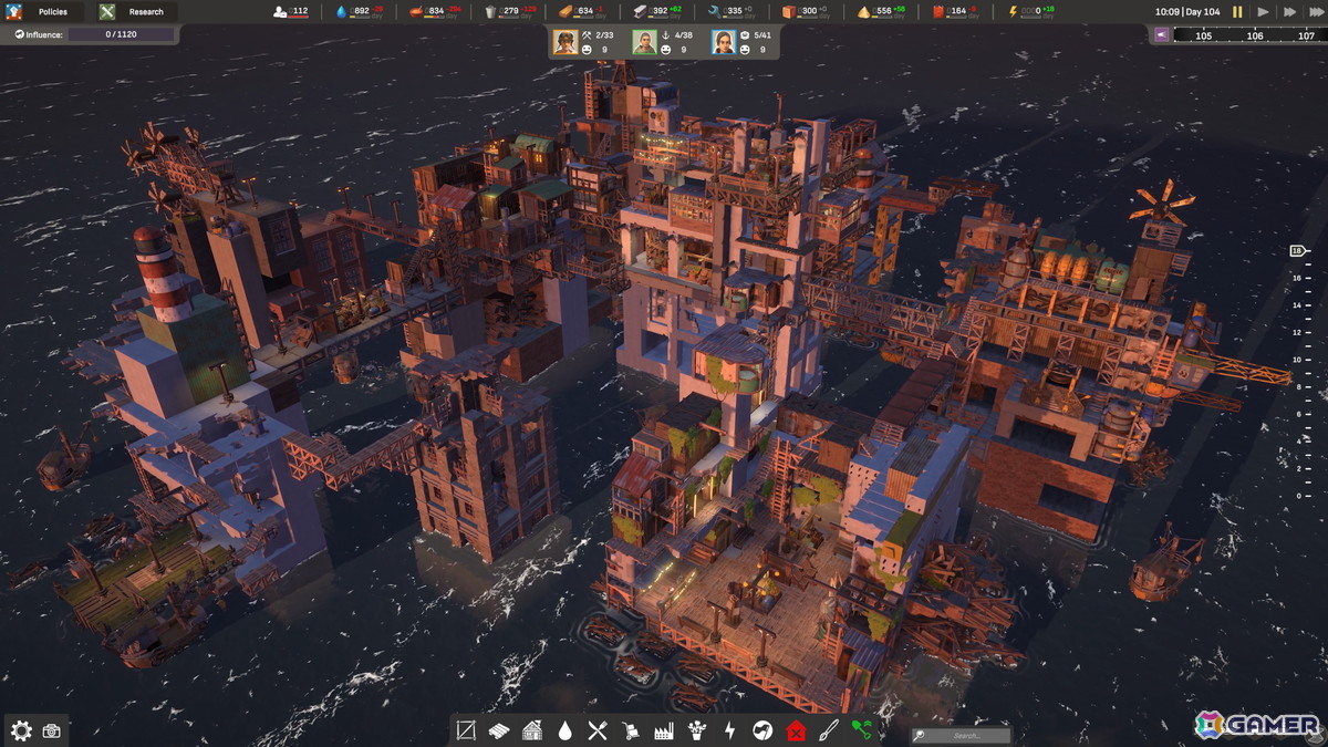 積み上げるだけでは崩れてしまう海上都市建設シム「崩壊都市」がSteamで配信！ふたつの意味でバランス感覚が重要なゲーム性が魅力の画像10