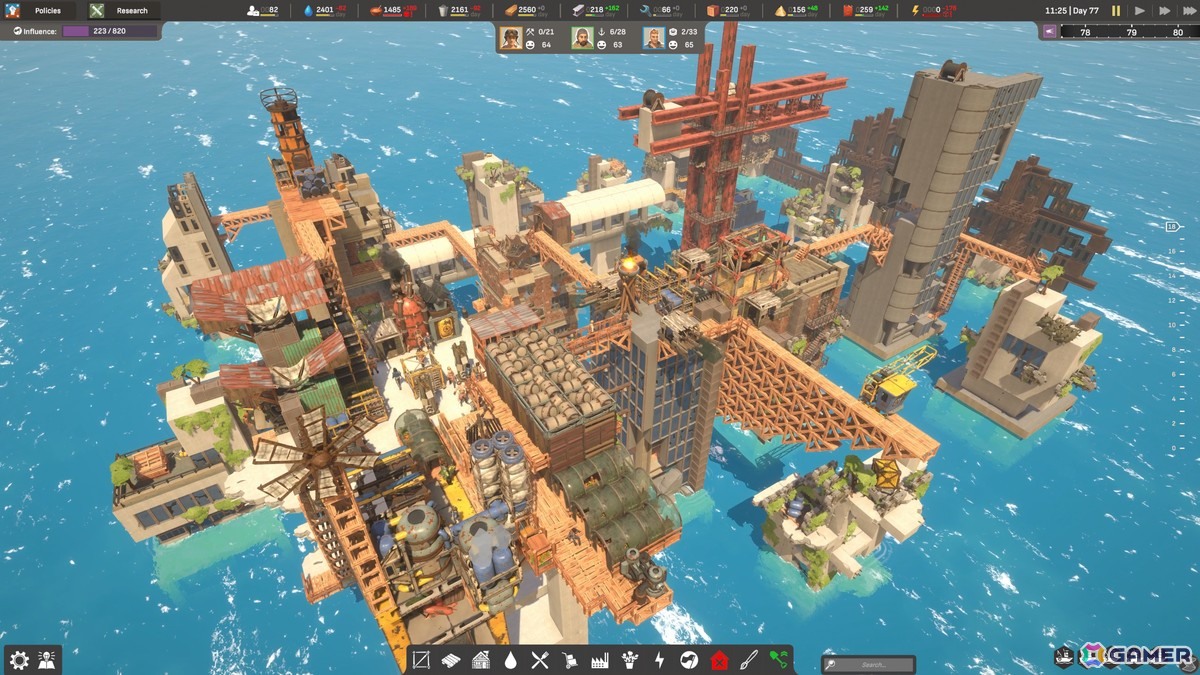 積み上げるだけでは崩れてしまう海上都市建設シム「崩壊都市」がSteamで配信！ふたつの意味でバランス感覚が重要なゲーム性が魅力の画像