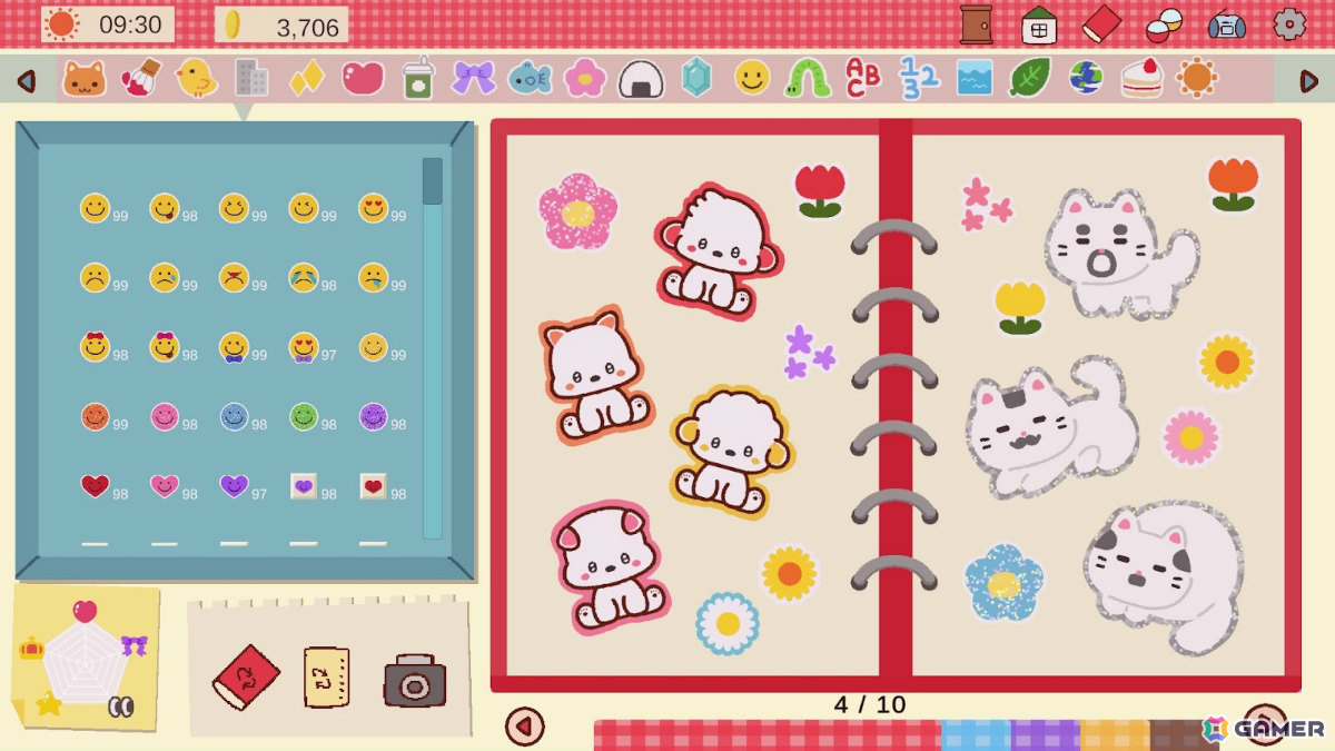 Sticker DECO ~わたしのシール手帳~のロゴとゲーム画面