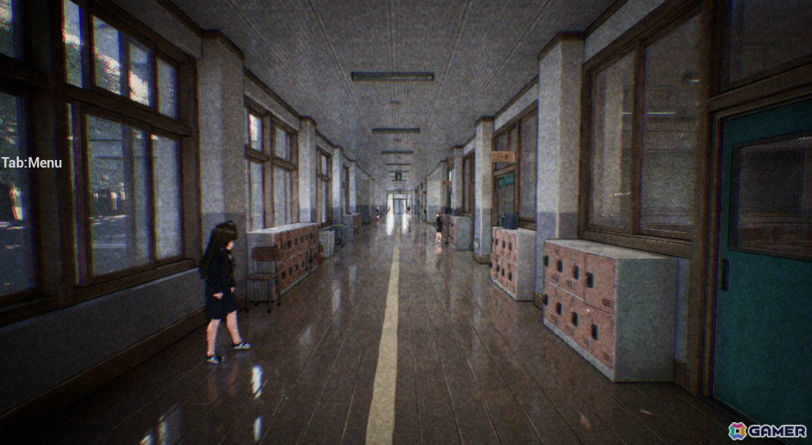 トドメキのゲーム画面、荒れた教室の様子