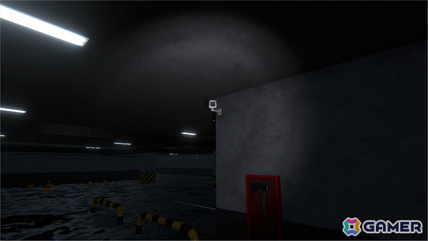 異変駐車場のゲーム画面、不自然なオブジェクト