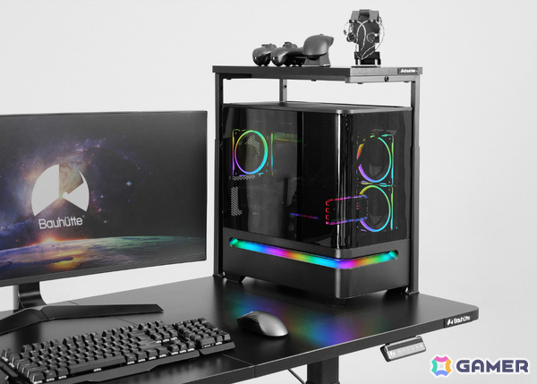 手前に柱を設けない3本足構造のPC上ラック「BHP-50R」が登場！別売のピラーレスフィギュアケースと連結して“空中展示場”にすることもの画像14