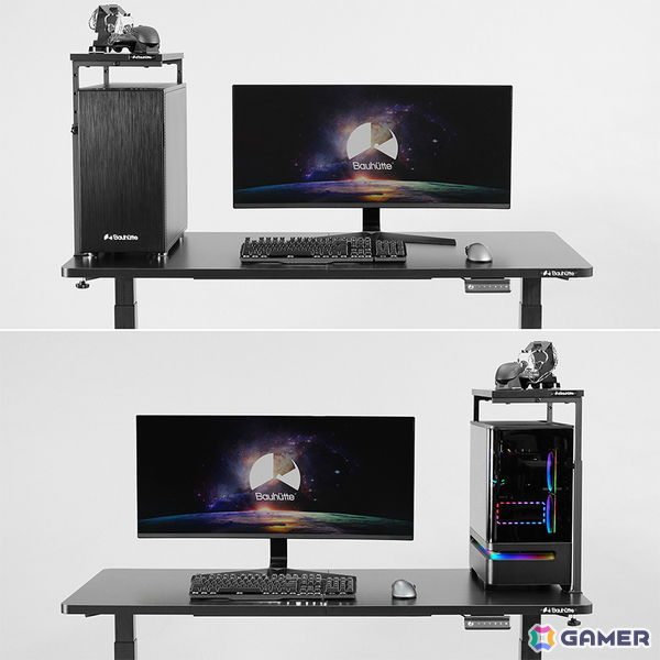 Bauhutte PC上ラック BHP-50Rの高さ調節とクランプ固定