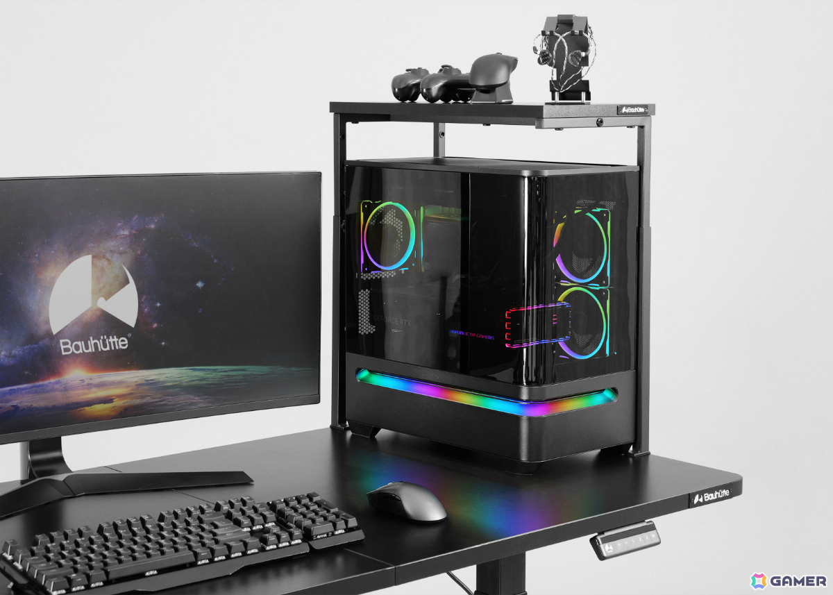 手前に柱を設けない3本足構造のPC上ラック「BHP-50R」が登場！別売のピラーレスフィギュアケースと連結して“空中展示場”にすることもの画像14