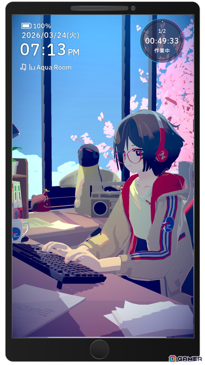 作業用アドベンチャー「Chill With You : Lo-Fi Story」iOS/Android版が配信！縦画面対応UIや壁紙モードなどスマホ向けに最適化の画像2