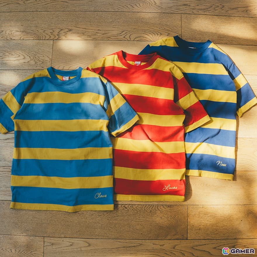 ネス、リュカ、クラウスのボーダーをカジュアルに落とし込んだWAREHOUSEとのコラボ商品「MOTHERのボーダーT」が4月10日に発売！の画像
