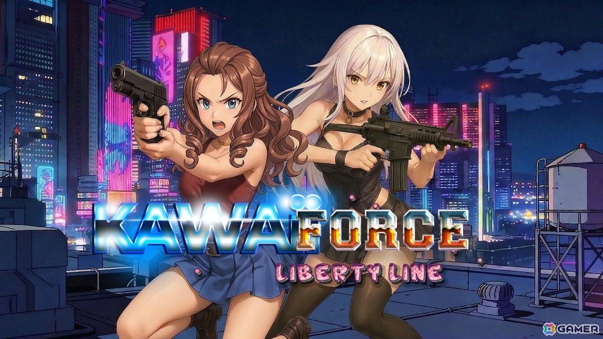 巨大な都市で美少女たちが熾烈な銃撃戦を繰り広げるアニメ風TPS「カワイイフォース リバティライン」がSwitchで配信中!の画像