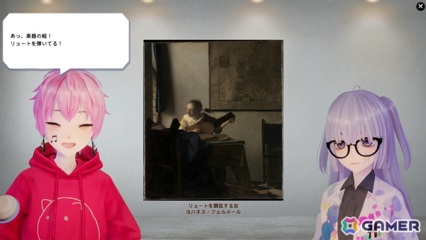 VTuber・儒烏風亭らでんさんをきっかけに制作されたパズルゲーム「2つの言語 -リンと澪とメトロポリタン美術館-」のSteamストアページが公開!の画像