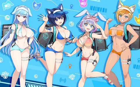 「ドルフィンウェーブWEBくじ -2nd WAVE.-」が発売！みちる、氷織、麻汐、トモの4人がアニマル耳×配達員姿の描き下ろしイラストで登場