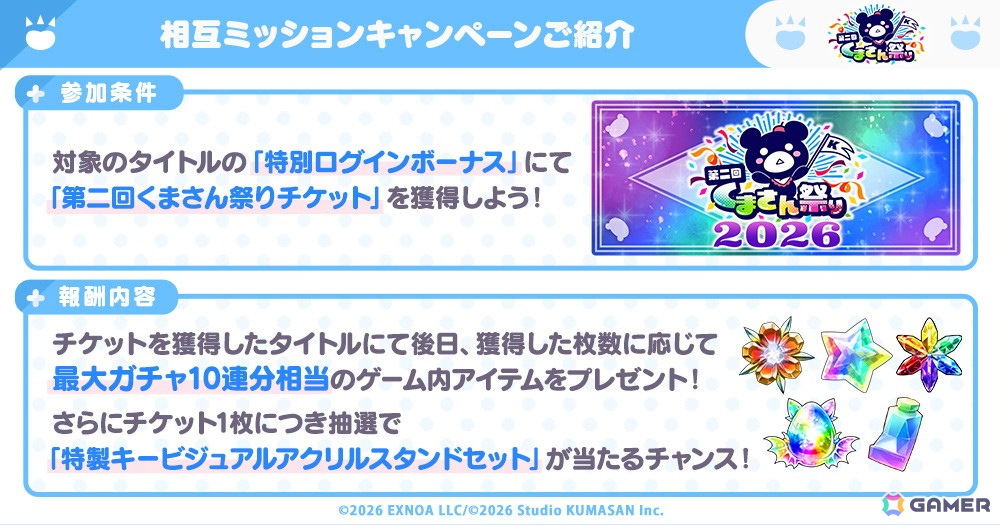 「ガールズクリエイション」や「フラワーナイトガール」など5タイトルがコラボする「第二回くまさん祭り」が開催！の画像