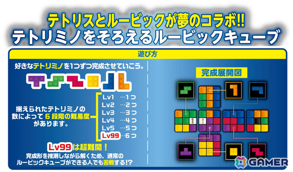 「テトリス」と「ルービックキューブ」の公式コラボ商品となる立体パズル「ルービックキューブテトリス」が4月下旬に発売！の画像4