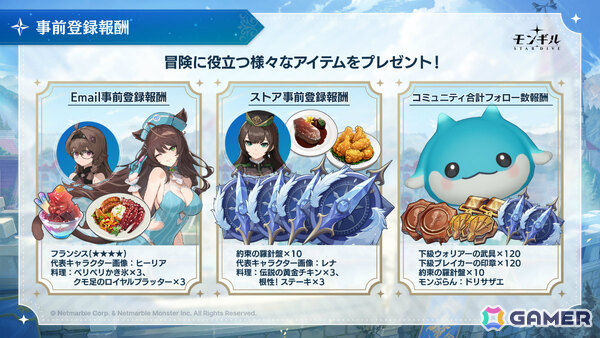 「モンギル：STAR DIVE」事前ダウンロードが開始！正式サービスは4月15日10時より開始予定の画像3