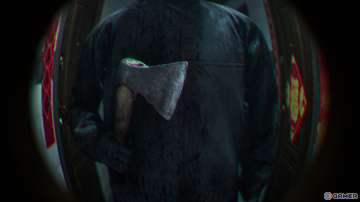 『悪意』ゲームプレイ画面：アパート内の不穏な雰囲気