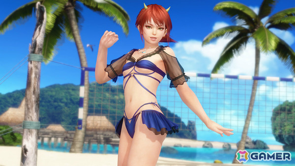 「DEAD OR ALIVE XVV」青を基調としたビキニとシースルーの袖が特徴的なSSR水着「アクア・バンドゥ」が登場！の画像1