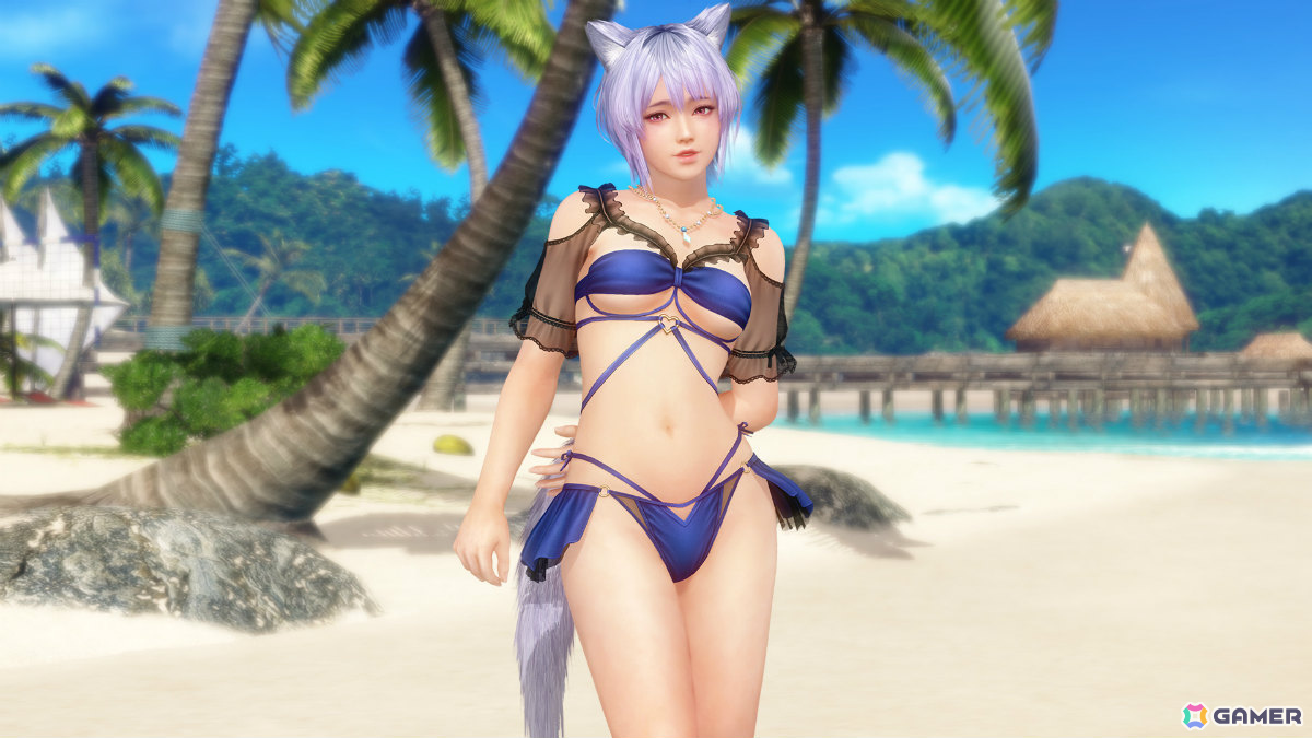 「DEAD OR ALIVE XVV」青を基調としたビキニとシースルーの袖が特徴的なSSR水着「アクア・バンドゥ」が登場！の画像