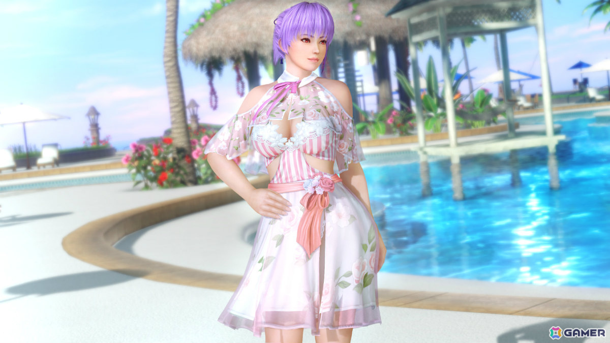 「DEAD OR ALIVE XVV」青を基調としたビキニとシースルーの袖が特徴的なSSR水着「アクア・バンドゥ」が登場！の画像