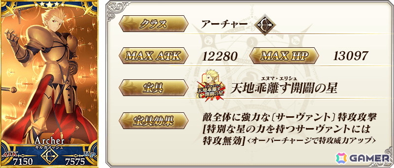 「★5（SSR）ギルガメッシュ（アーチャー）」