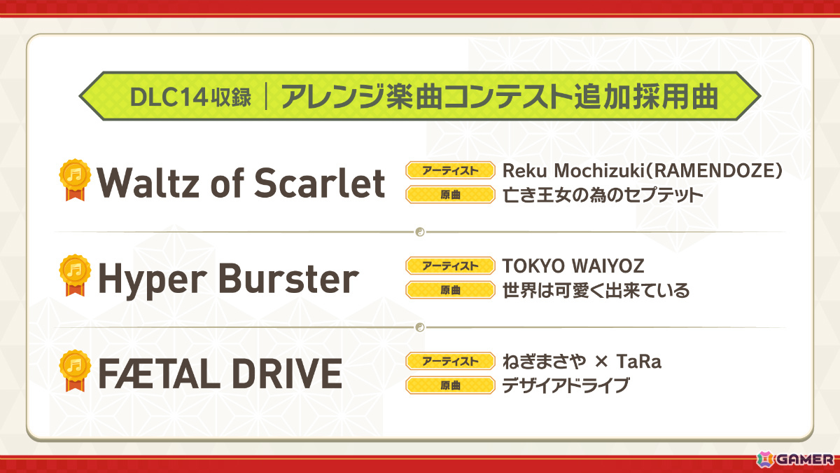 「東方ダンマクカグラ ファンタジア・ロスト」まろん氏による書き下ろしアレンジ楽曲「ダンマクヒロイズム」など15曲を収めた楽曲追加パックが配信！の画像