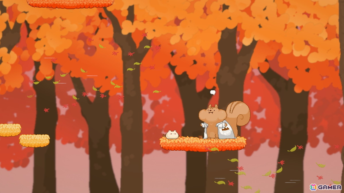 Hamstoryのゲームプレイ画面、ボス戦のような雰囲気