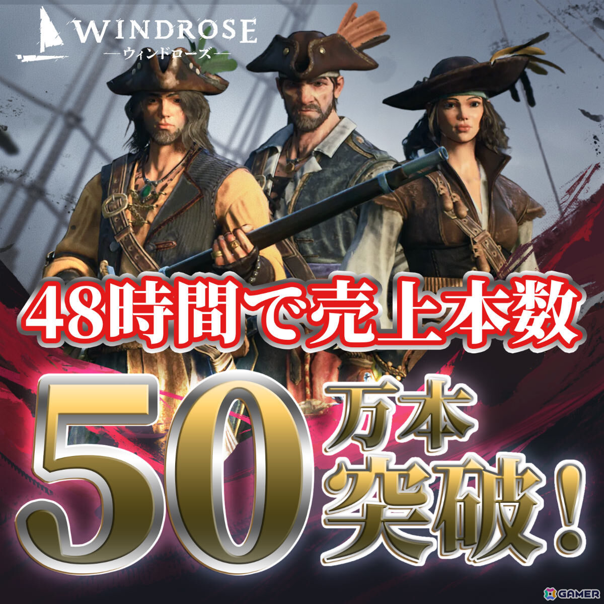 海賊オープンワールドサバイバルクラフト「Windrose / ウィンドローズ」の販売本数が48時間で50万本を突破！の画像1