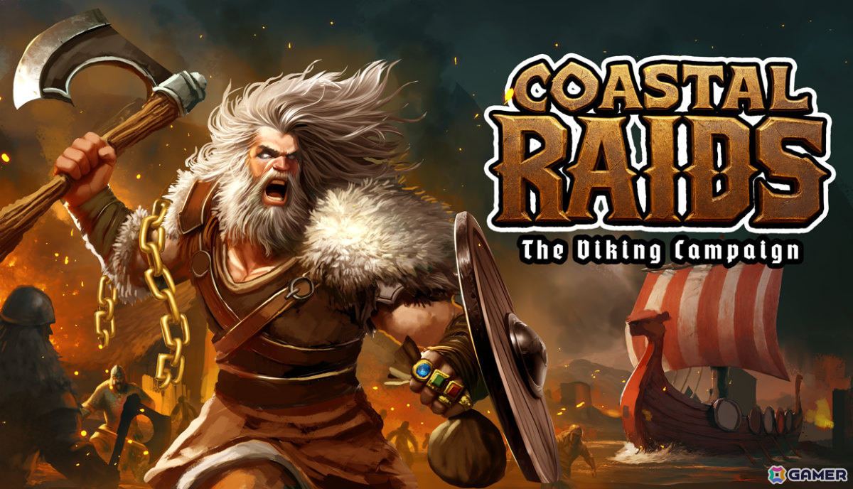 ヴァイキングの船団が沿岸を進む様子