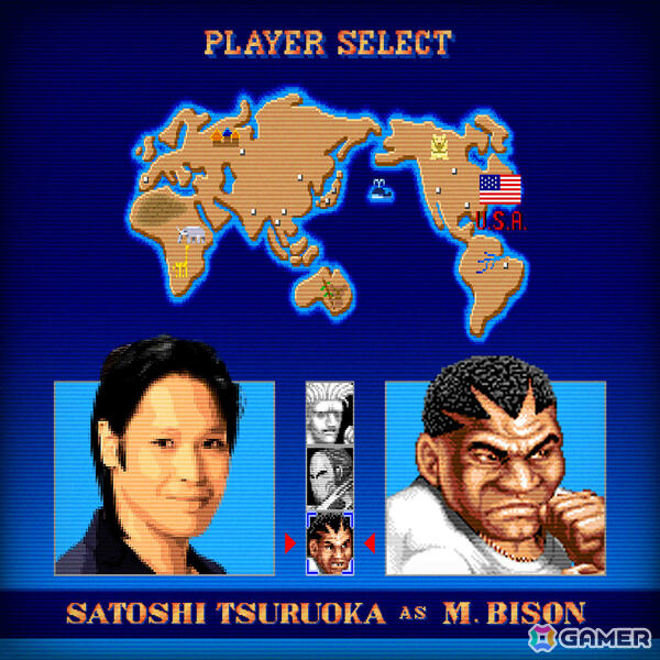 映画「ストリートファイター／ザ・ムービー」日本語吹替版キャラクターセレクト画面風ビジュアル