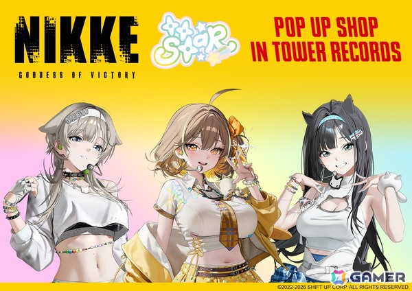 「勝利の女神：NIKKE」とタワーレコードのコラボPOP UP SHOP＆コラボカフェが5月1日より開催！T.T. STARの描き下ろしグッズなどを発売の画像1